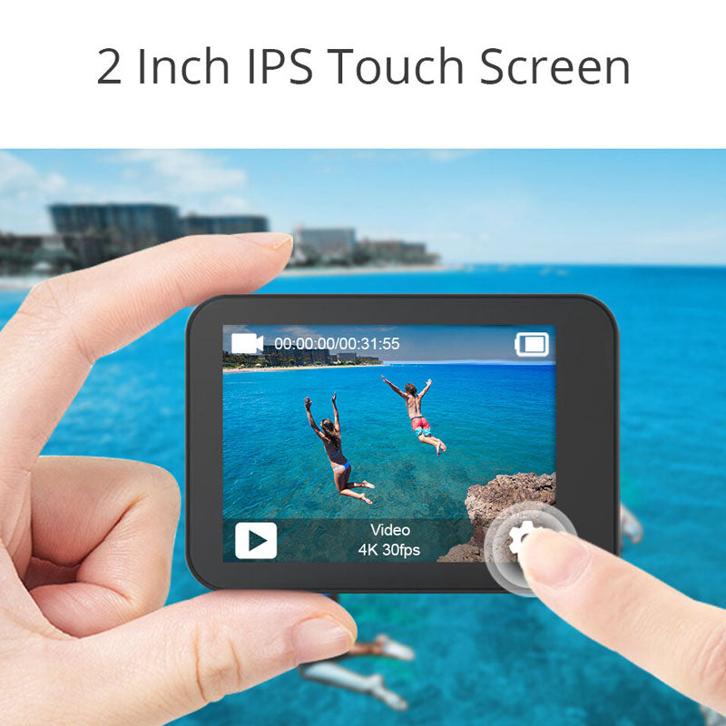 Akaso V50X Native 4K 30fps WIFI Action Camera with EIS Touch Screen 4X Zoom 131 feet Waterproof