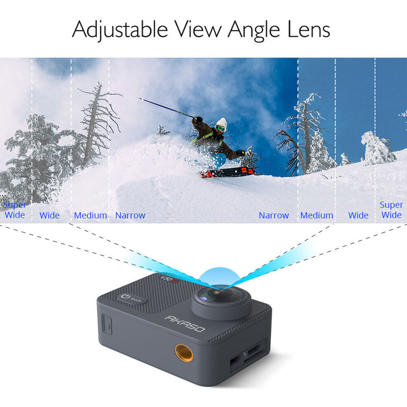 Akaso V50X Native 4K 30fps WIFI Action Camera with EIS Touch Screen 4X Zoom 131 feet Waterproof