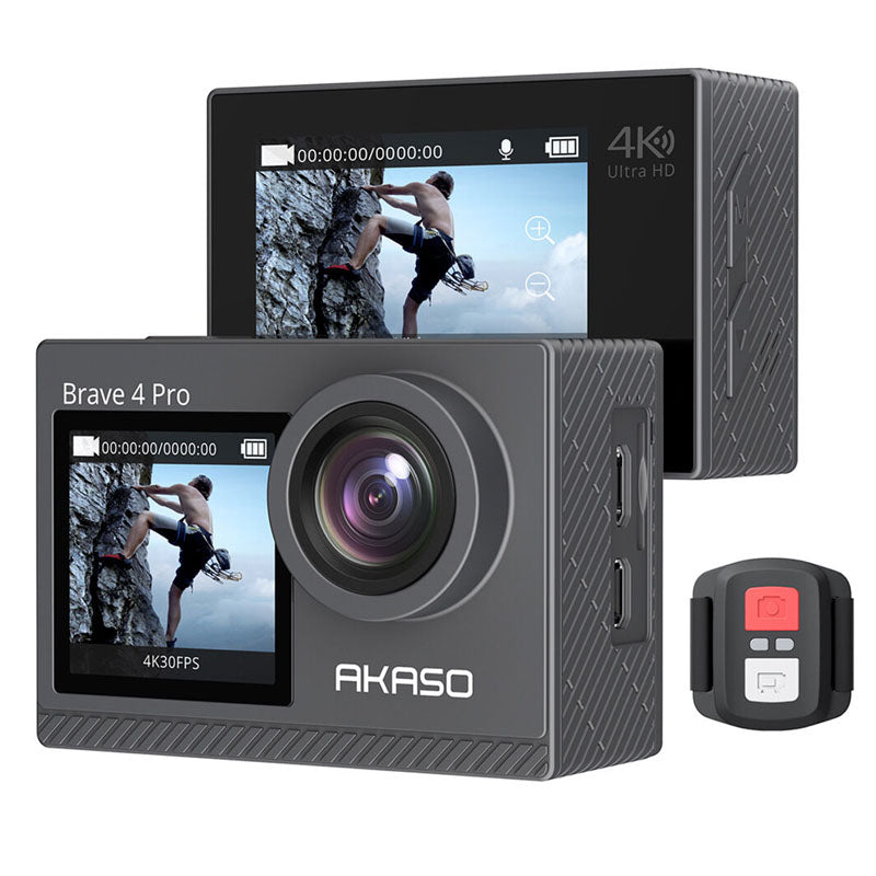 Akaso Brave 4 Pro 4K 30FPS Action Camera – 131ft Underwater Camcorder Waterproof