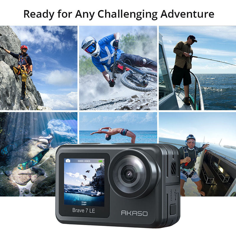Akaso Brave 7 LE 4K 30FPS 20MP WiFi Action Camera with Touch Screen Vlog Camera