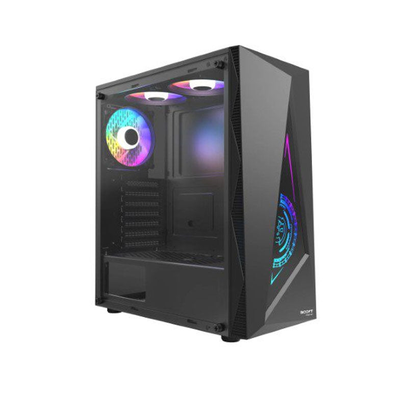 Boost Jaguar With 3 ARGB Fans Gaming Case Black