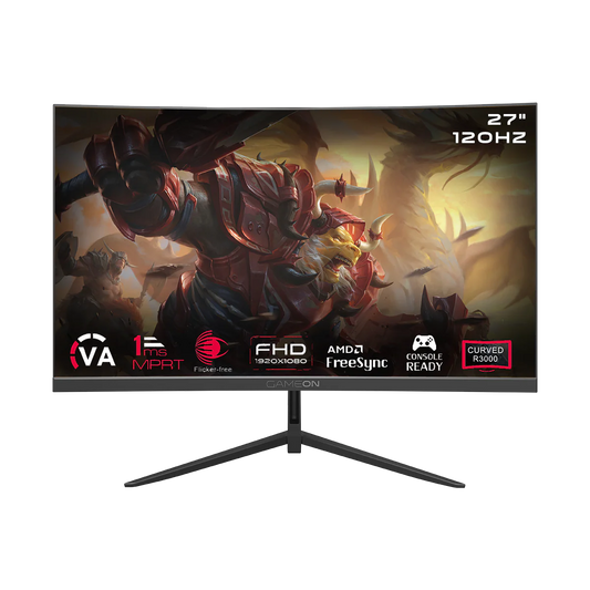 GAMEON GOC27F120VA Curved 27" FHD, 120Hz, MPRT 1MS, HDMI 2.1, VA PANEL Gaming Monitor