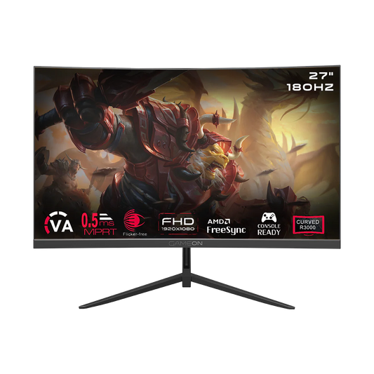 GAMEON GOC27F180VA Curved 27" FHD, 180Hz, MPRT 0.5ms, HDMI 2.1, VA PANEL Gaming Monitor
