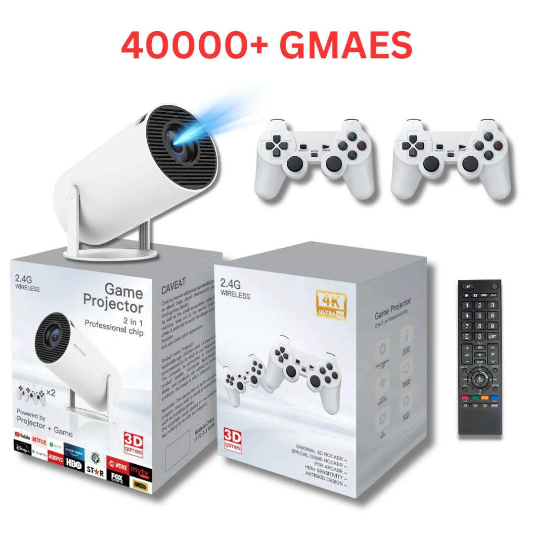 Android plus Game Projector 216 Built-in with Two Wireless Controllers