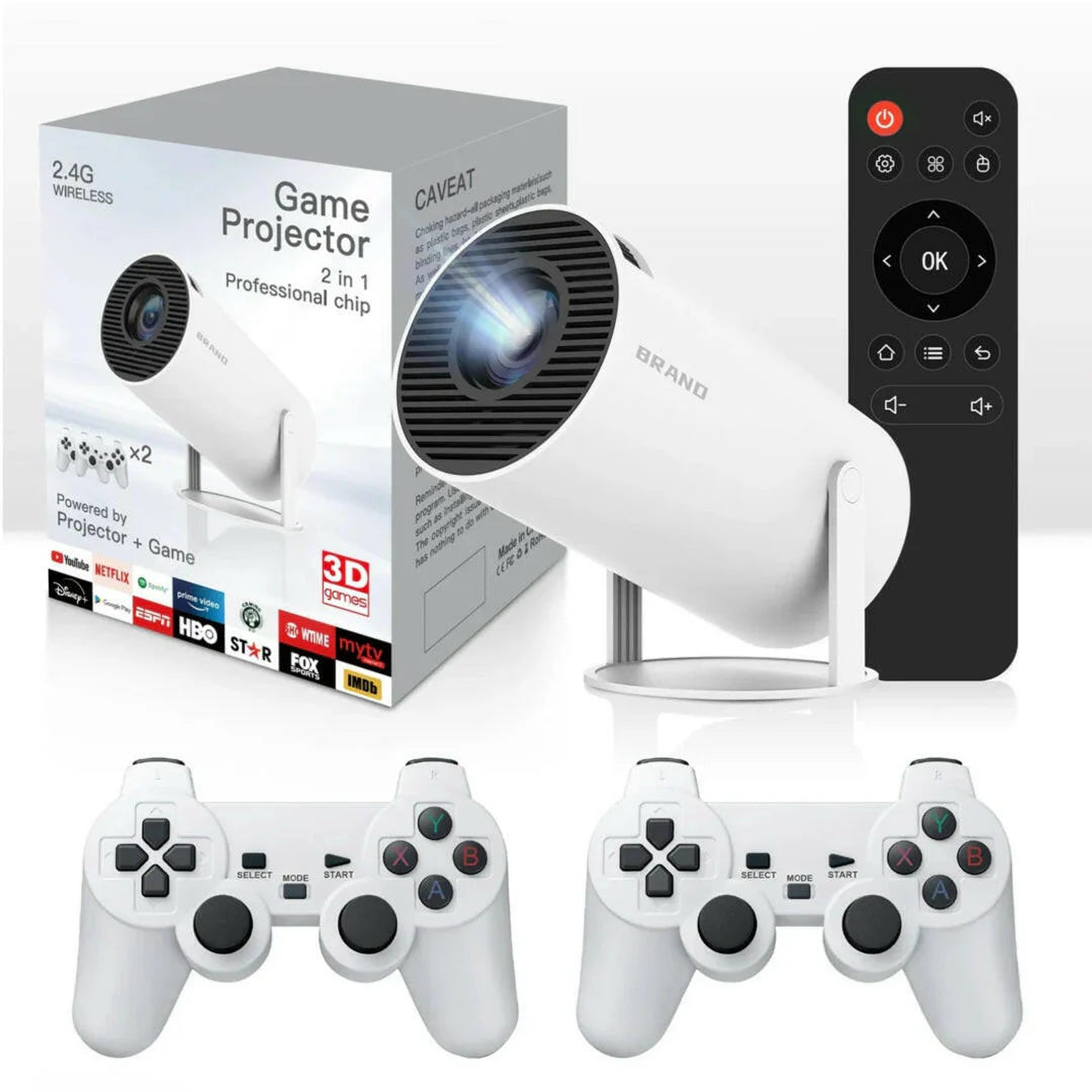 Android plus Game Projector 216 Built-in with Two Wireless Controllers