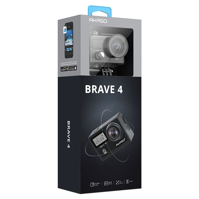 Akaso Brave 4 4K 20MP WiFi Action Camera Ultra HD with EIS 30m Waterproof