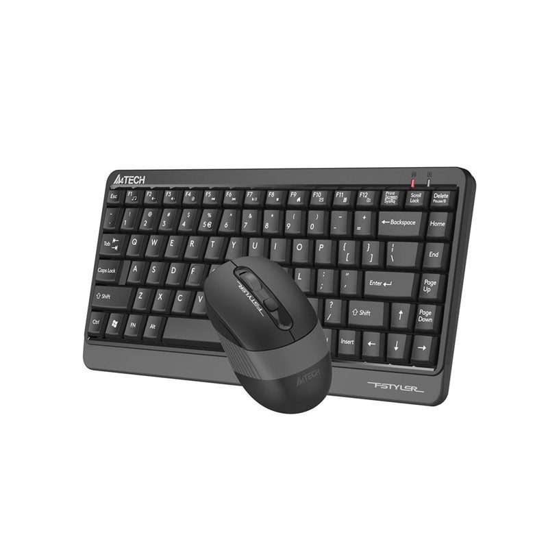 A4Tech FGS1110Q Fstyler 2.4G Quiet Key Wrist-Protect Combo Set Wireless Keyboard and Mouse - Grey