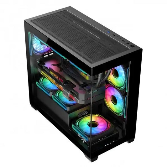 DarkFlash C218M 4 Fans Mid-Tower PC Case Black