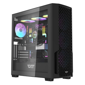 DarkFlash Casing DF2100 4 ARGB Fan ATX Black