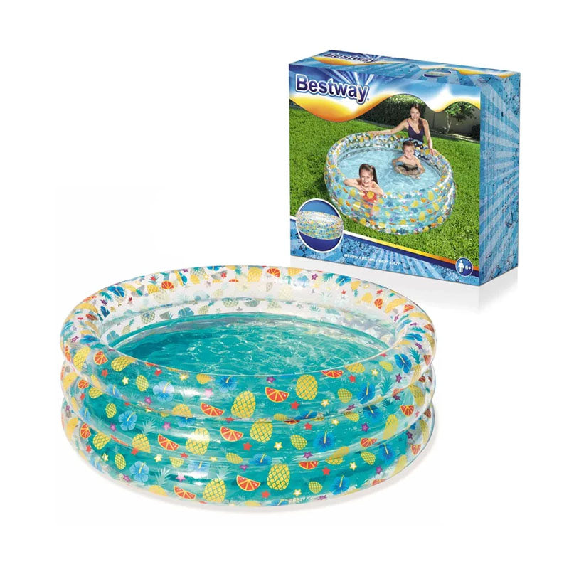 Bestway 51048 – Planschbecken Tropical 170 x 53 cm – Aufblasbarer Kinderpool Pool Schwimmbecken