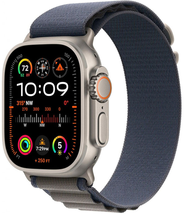 Apple Watch Ultra 2 (GPS + Cellular 49mm) Smart Watch Titanium Case with Blue Alpine Loop - Games4u Pakistan
