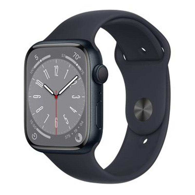 Apple Watch Series 8 – 45mm Sport Band with Aluminum Case Midnight - Games4u Pakistan