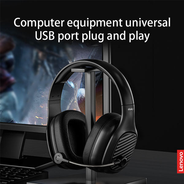 Lenovo-Thinkplus g40 pro gaming swivel microphone, large, coil, for computers, laptops, surround sound