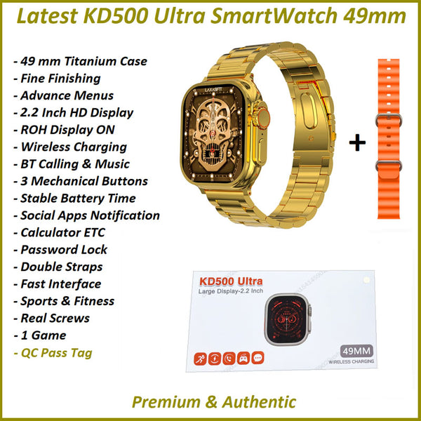 KD500 Ultra Original Smart Watch Series 8 NFC Men Women Bluetooth Calling Smart Watch New Edition - Games4u Pakistan