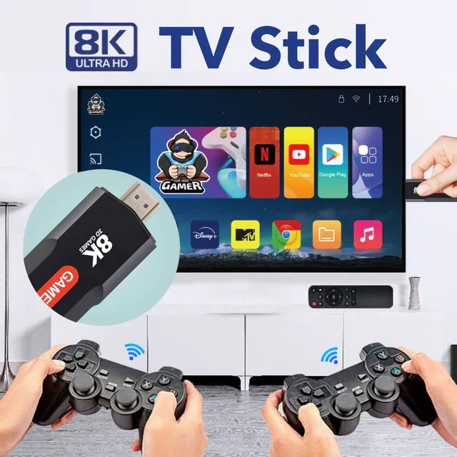 Original android plus gaming box Android 12 box 4k Smart with 2 Wilress Controller