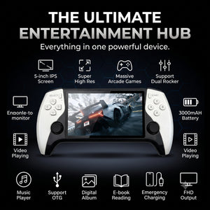 SF3500 Retro Handheld Game Console with HD 5-inch IPS Screen over 20,000 Games