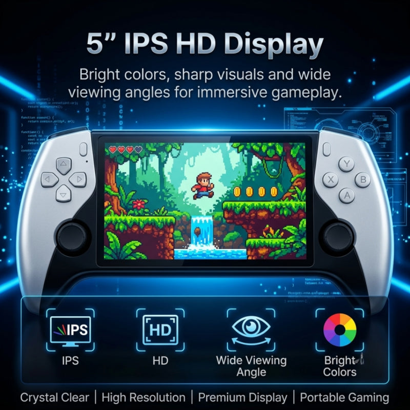 SF3500 Retro Handheld Game Console with HD 5-inch IPS Screen over 20,000 Games