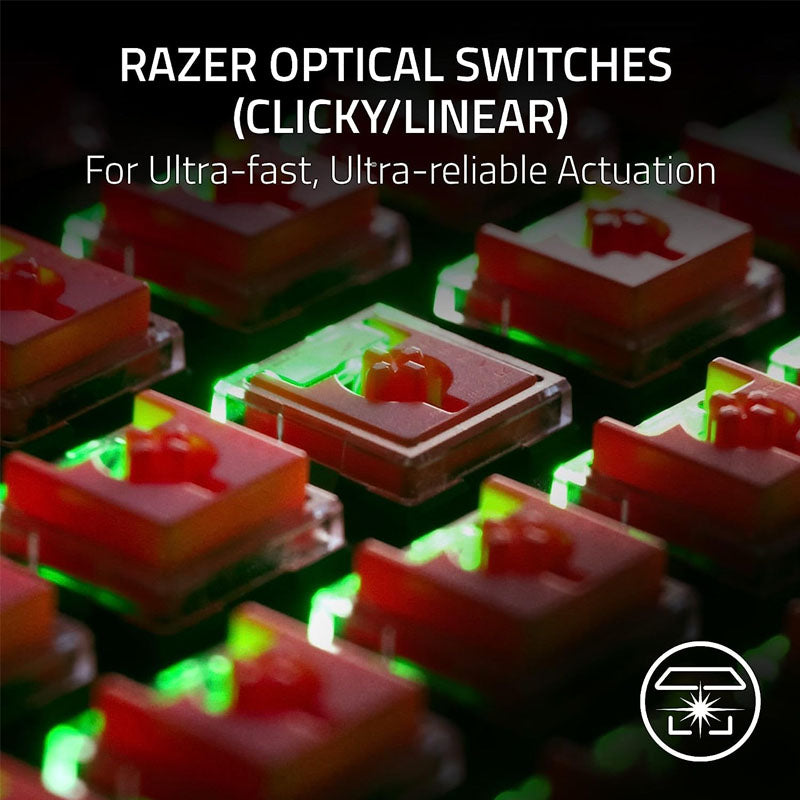 Razer DeathStalker V2 Gaming Keyboard - Linear Red Optical Switches