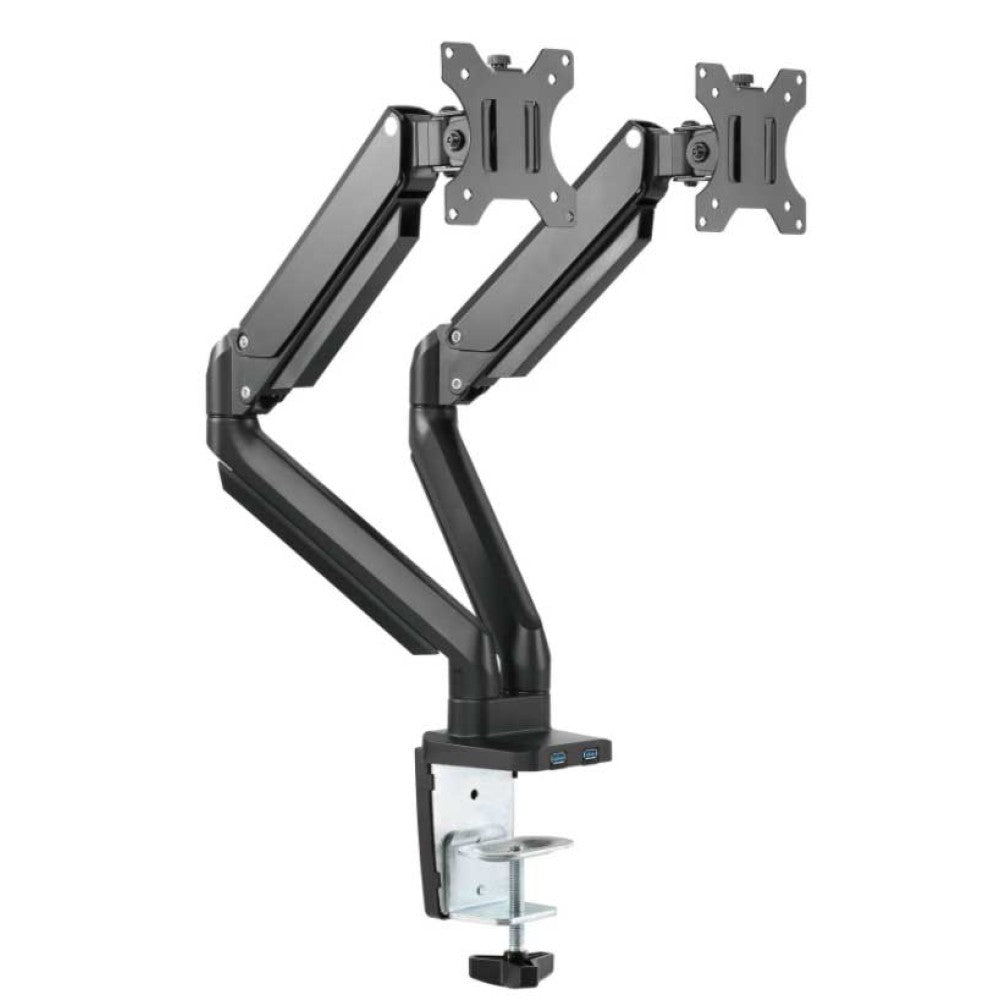 Twisted Minds Premium Dual Monitor Aluminum Gas Spring Pole Mounted Monitor Arm