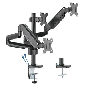 Twisted minds Premium Triple Monitors Aluminum Pole Mounted Gas Spring Monitor Arm –