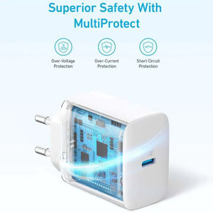 Anker Select 20w Usb-C Charger 2 Pin White