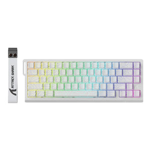 ATTACK SHARK X68 HE Rapid Trigger Keyboard, 60% Wired, Magnetic Switch - White Contour