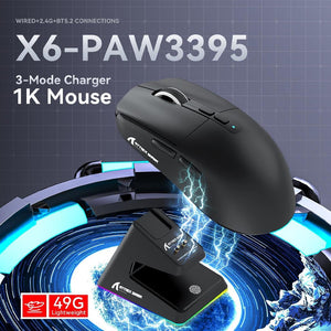 Attack Shark X6 Lightweight Wireless Gaming Mouse - Black