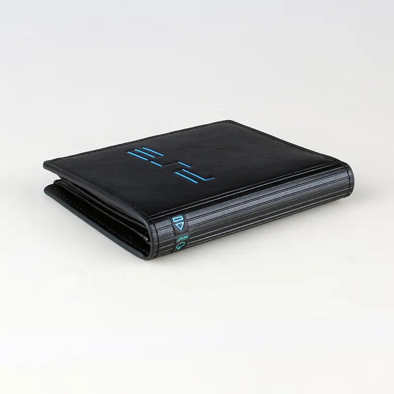 PS2 Men's Wallet with Zipper Coin Pouch Large Capacity Card Slots