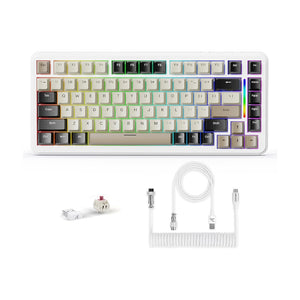 ATTACK SHARK M86 Wireless Mechanical Keyboard - Cheese White