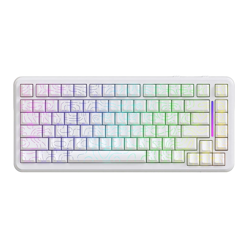 Attack Shark X82 Pro HE Wireless Rapid Trigger RGB Mechanical Gaming Keyboard - White Contour