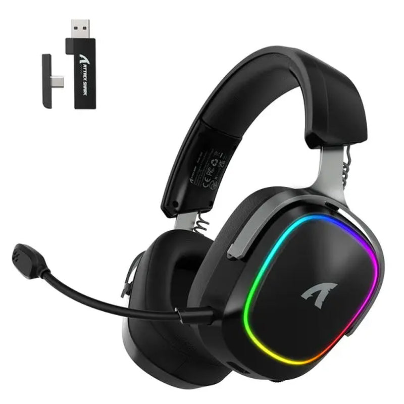 Attack Shark G800 Wireless RGB Gaming Headset - Black