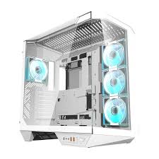 Dark Flash DY470 White Gaming PC Case with 4 ARGB Fans