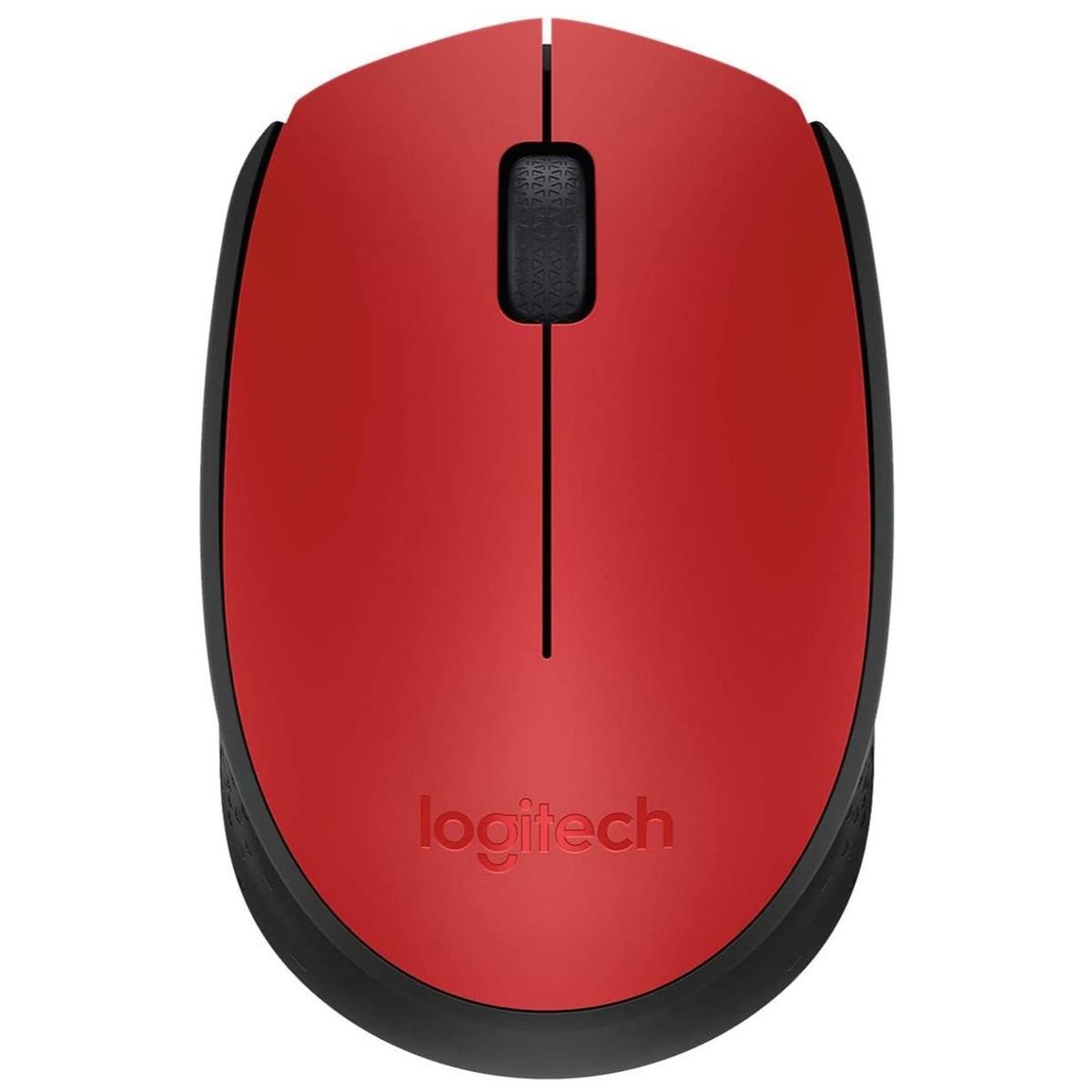 Logitech M171 Wireless Mouse - Red/Black