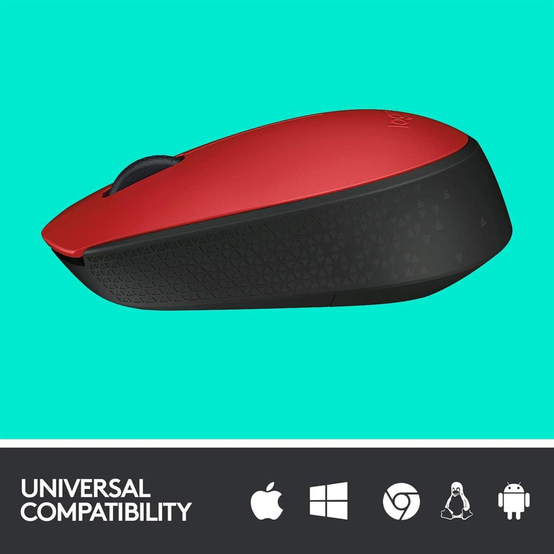 Logitech M171 Wireless Mouse - Red/Black