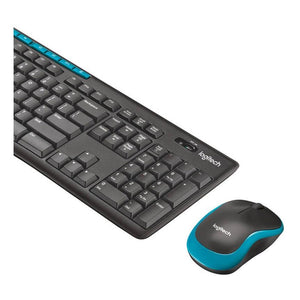 Logitech MK275 Wireless Keyboard & Mouse Combo - Black / Blue