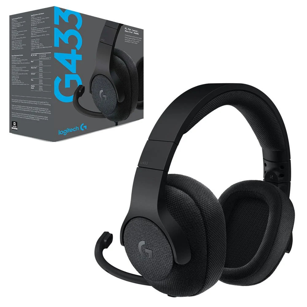 Logitech G433 (Black) 7.1 Wired Surround Gaming Headset