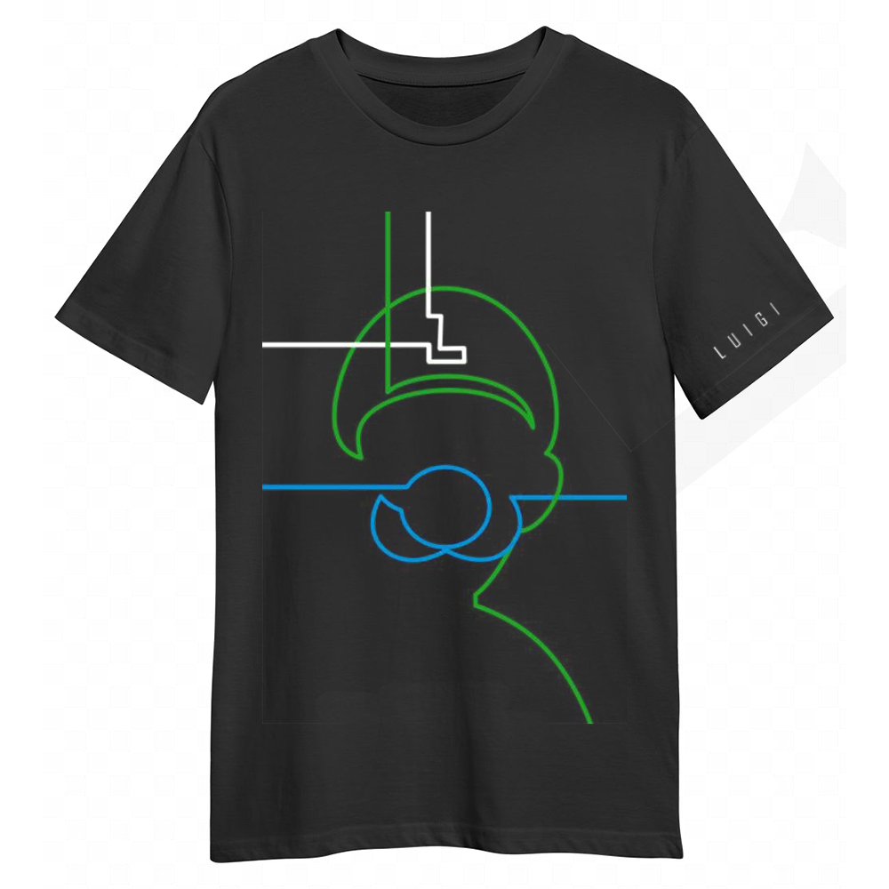 Neon Luigi - Black Tshirt