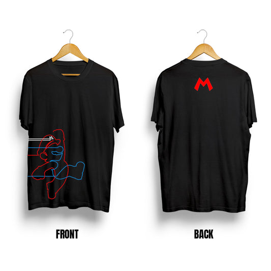 Neon Mario - Black Tshirt