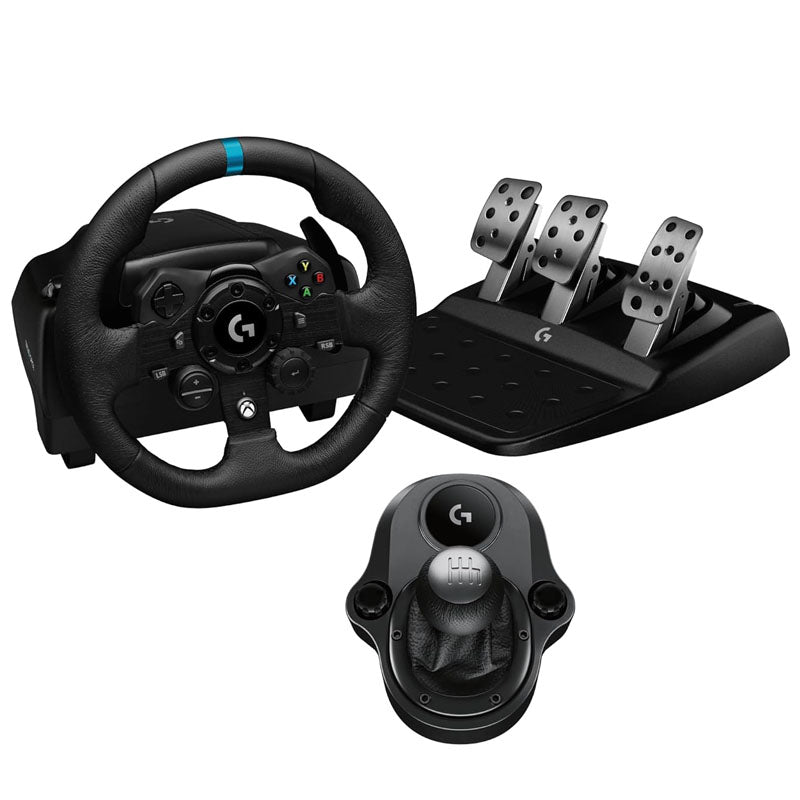 Logitech G923 Racing Wheel and Pedals with Logitech G Driving Force Shifter