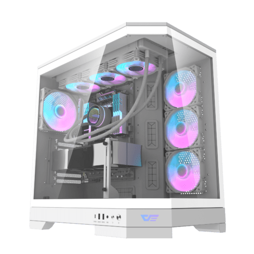 DarkFlash DQX90 Mid-Tower ATX Gaming Case – White