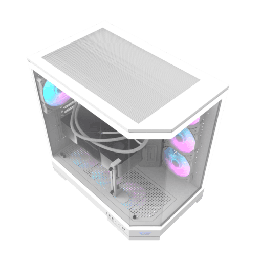 DarkFlash DQX90 Mid-Tower ATX Gaming Case – White