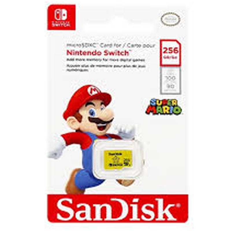 Sandisk Memory Card Micro SD For Nintendo Switch - 256GB