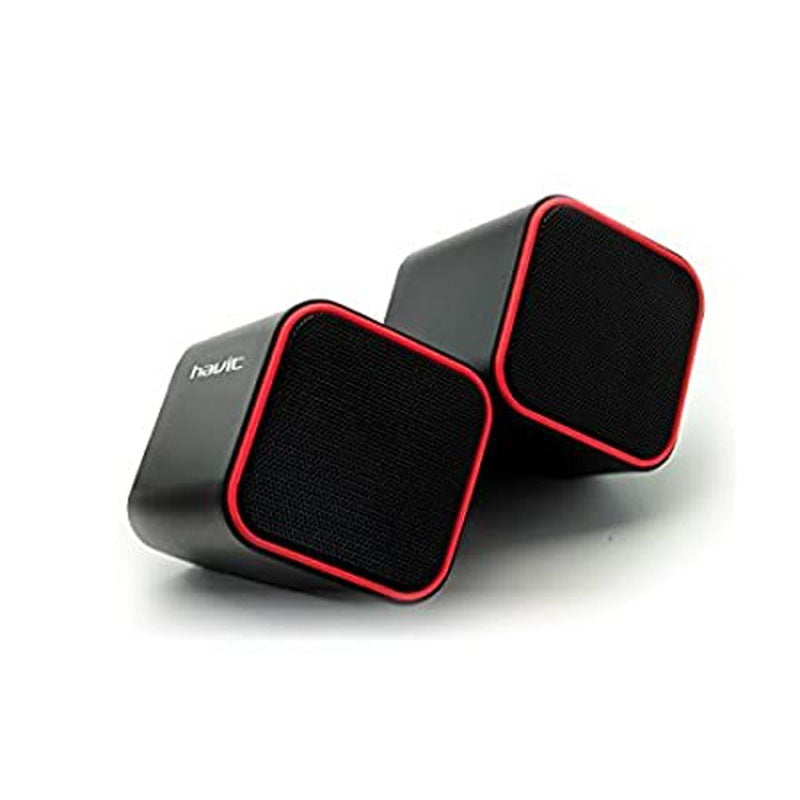 Havit HV-SK473 2.0 Channel USB Multimedia PC Speakers (Black/Red) - Games4u Pakistan