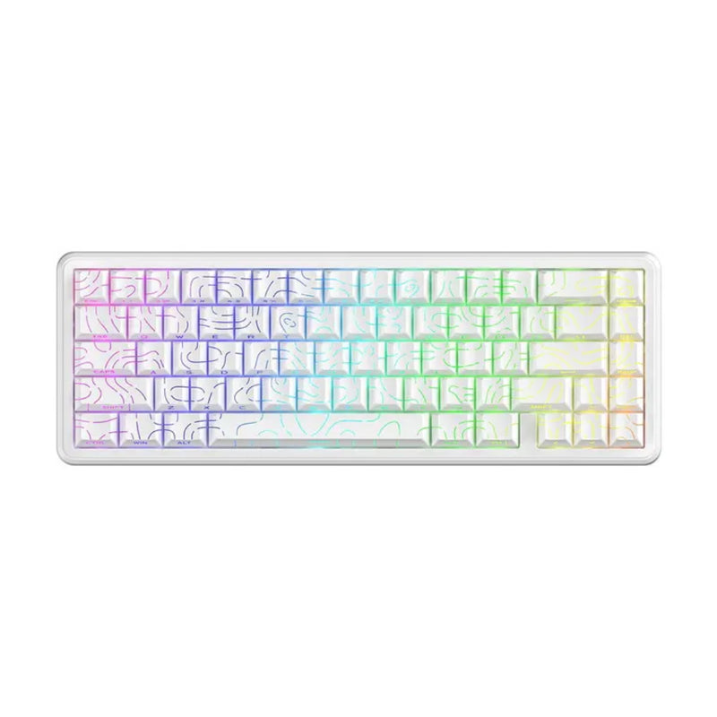 ATTACK SHARK X65 HE 65% Wired Gaming Keyboard Magnetic Switch Rapid Trigger – White Contours