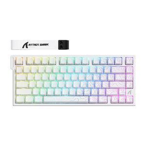 ATTACK SHARK R82 HE Rapid Trigger Keyboard Magnetic Switch-  White contour line