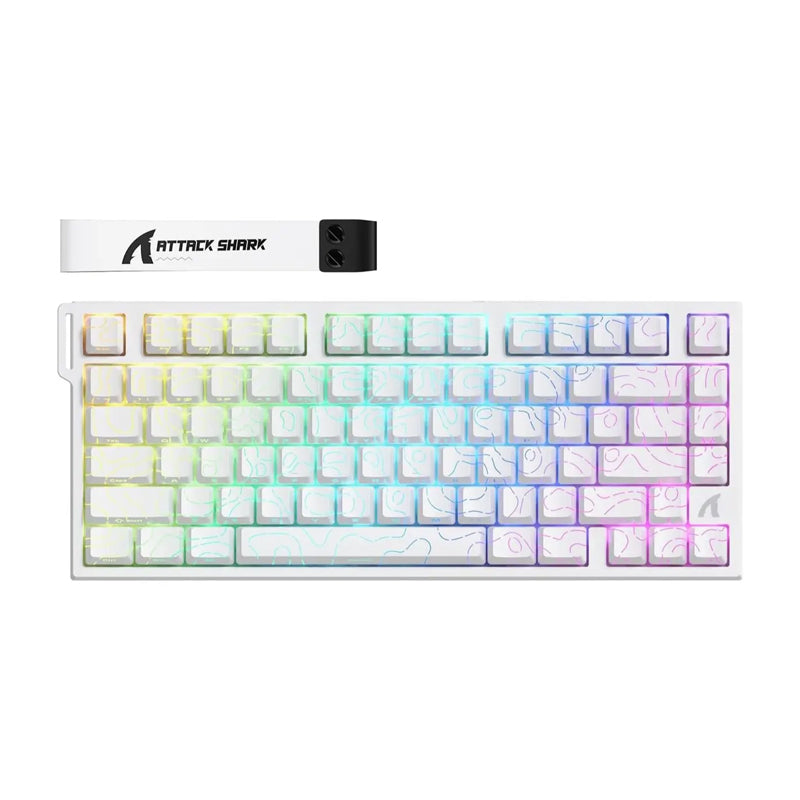 ATTACK SHARK R82 HE Rapid Trigger Keyboard Magnetic Switch-  White contour line