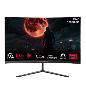 GAMEON GOC24F180VA Pro Series 24" FHD, 180Hz, MPRT 0.5ms, HDMI 2.1, VA Panel Curved Gaming Monitor (Supports PS5) - Black