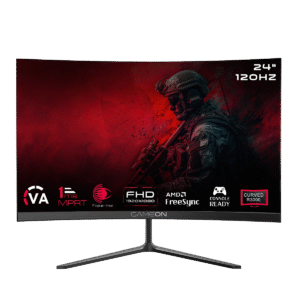 GAMEON GOC24F120VA Pro Series 24" FHD, 120Hz, MPRT 1ms, HDMI 2.1, VA Panel Curved Gaming Monitor (Supports PS5) - Black