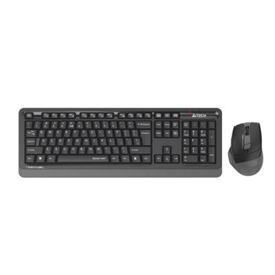A4Tech FGS1035Q Fstyler 2.4G QuietKey Wrist-Protect Combo Set Wireless Keyboard and Silent Click Mouse | Grey