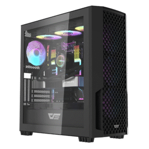 DarkFlash Casing DF2100 4 ARGB Fan ATX Black